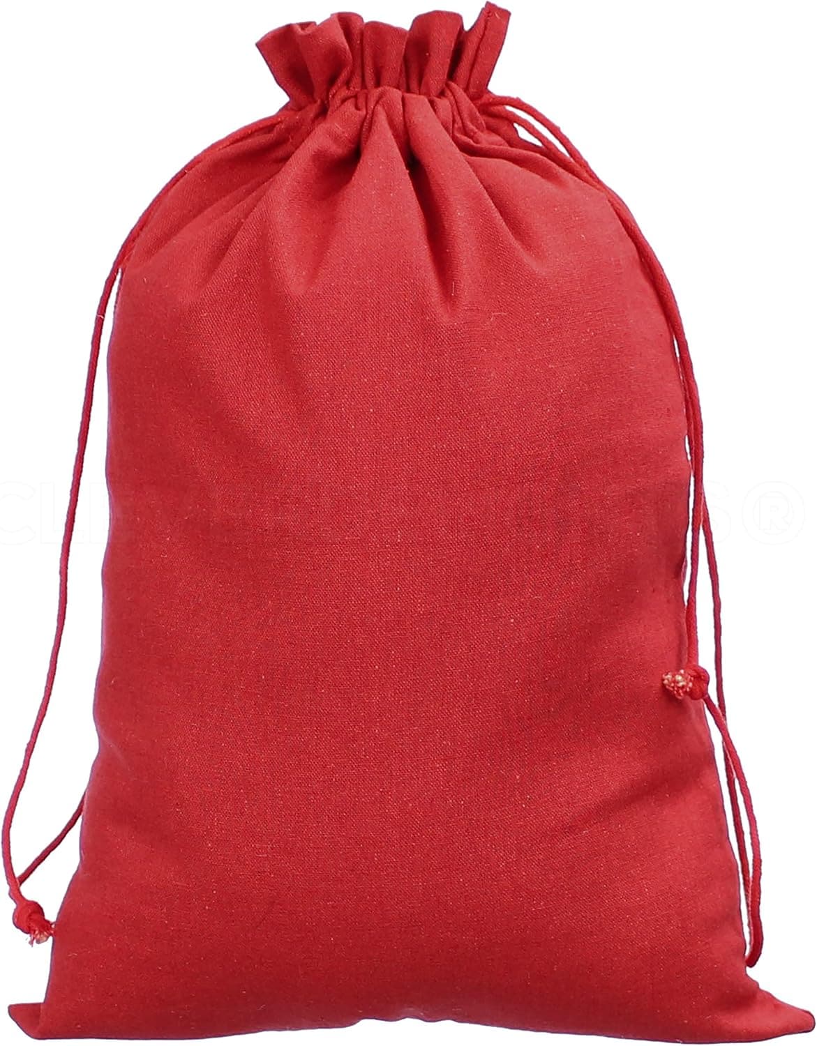 Red Cotton Drawstring Bag  