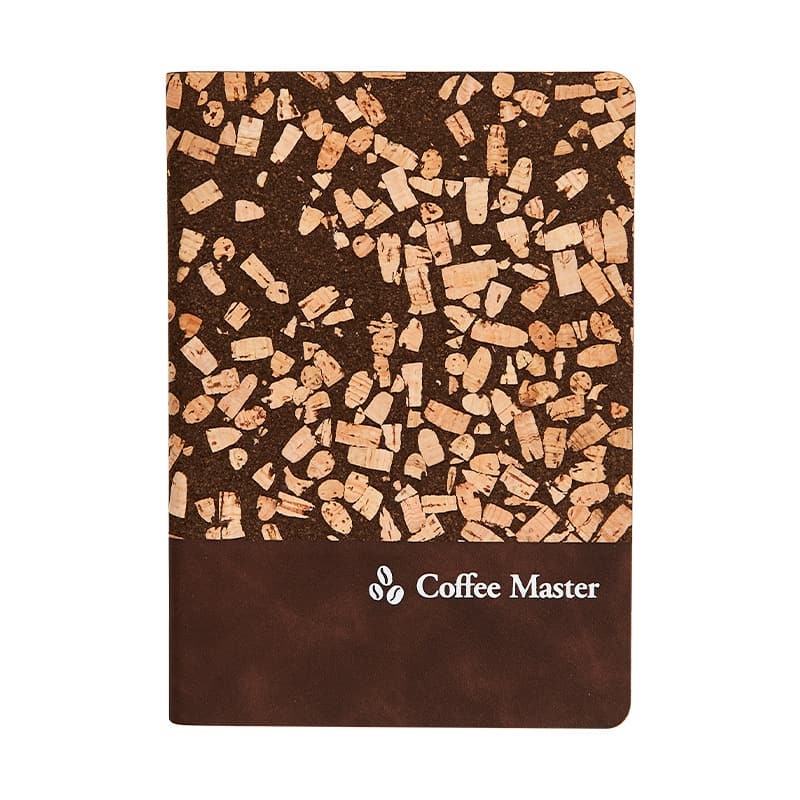 A5 Notebook with Coffee Stitch Cork Cover